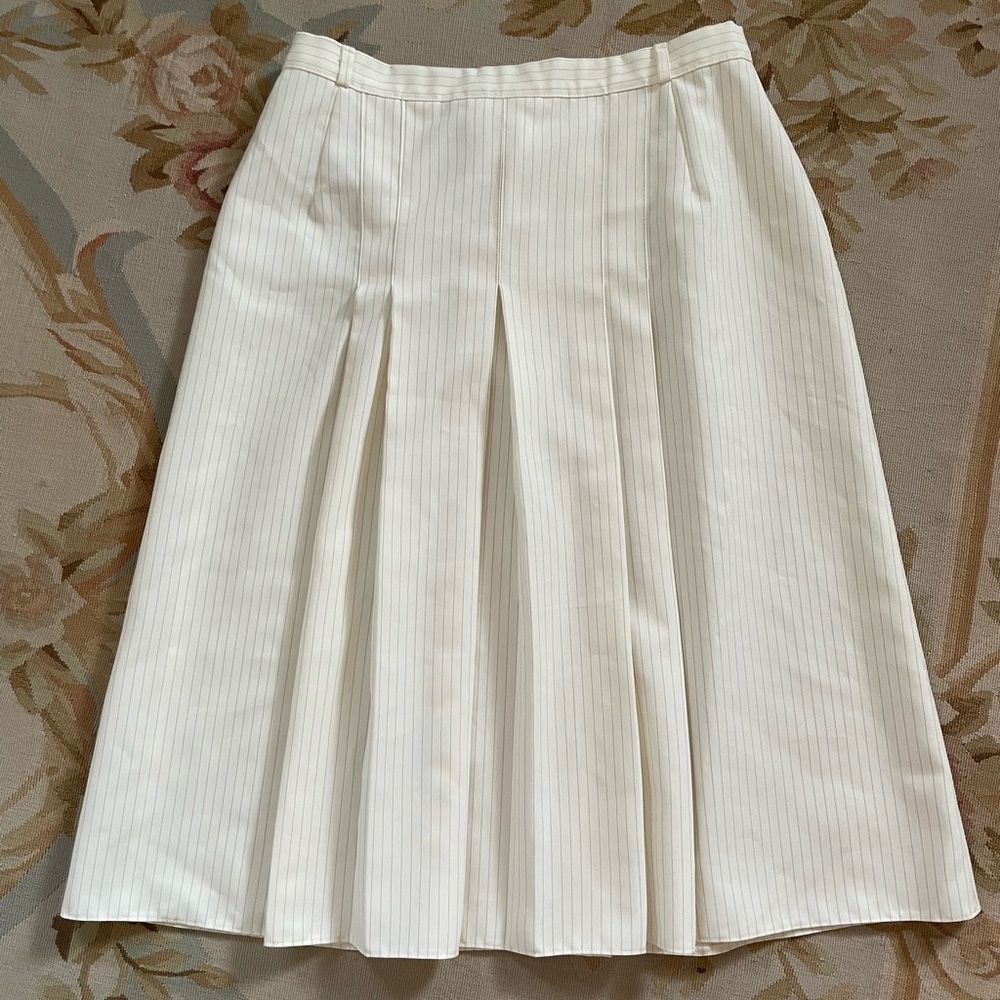 Cream with beige striped skirt by Saint Michael size 16 made in the UK